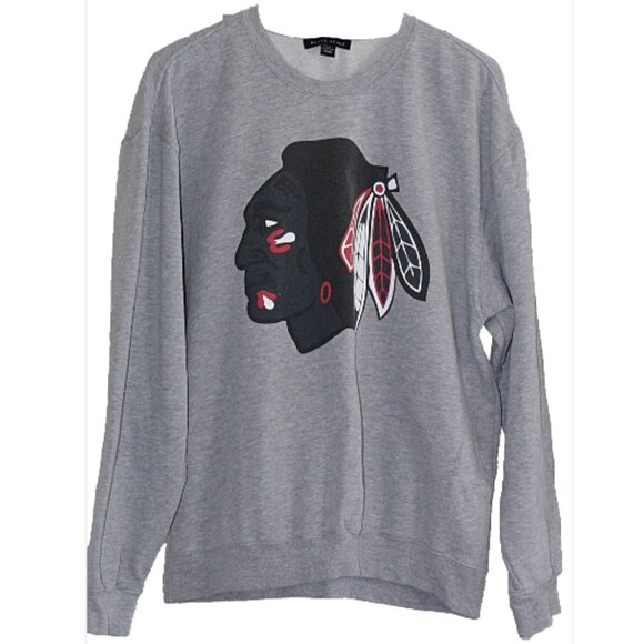 Black Scale Other - BLACK SCALE Mens Indian Head Sweatshirt, Streetwear + Snowboarding - Grey, sz XL